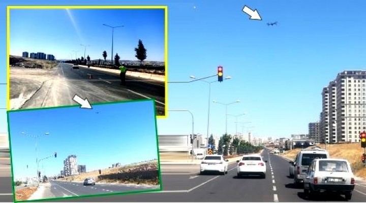 Urfa'da sabırsız sürücüler 'Drone'a yakalandı