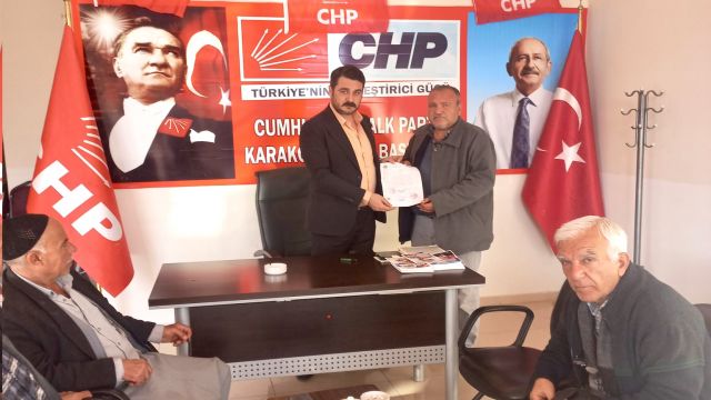 CHP Urfa Karaköprü ilçe üye kaydı.