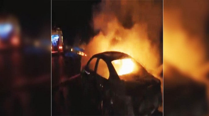 Urfa’da Seyir Halindeki Otomobil Yandı