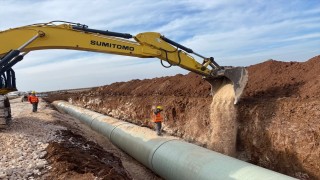 Viranşehir pompaj sulama inşaatı devam ediyor